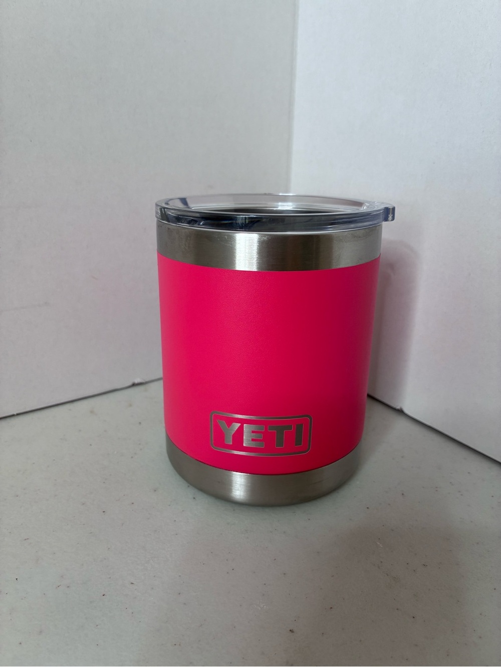 YETI Rambler 10 oz Lowball Tumbler Pink Stainless Steel w/ MagSlider Lid